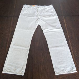 42x32 White Original Fit Straight Leg Denim Jeans